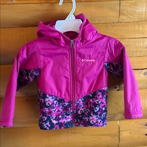 Columbia Fuchsia and Patterned Hooded Jacket